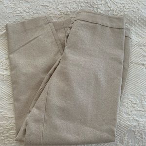 Talbots Petite Cream Shimmery Pants